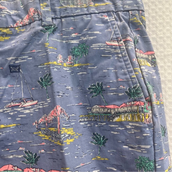 Vineyard Vines Blue Nautical Beach Patterned Classic Preppy Shorts 35 - Picture 3 of 6